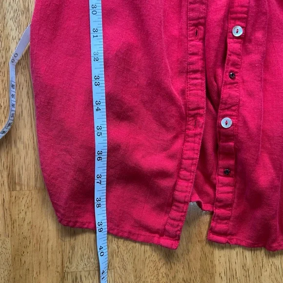 Red Tunic button up shirt dress - Picture 3 of 5